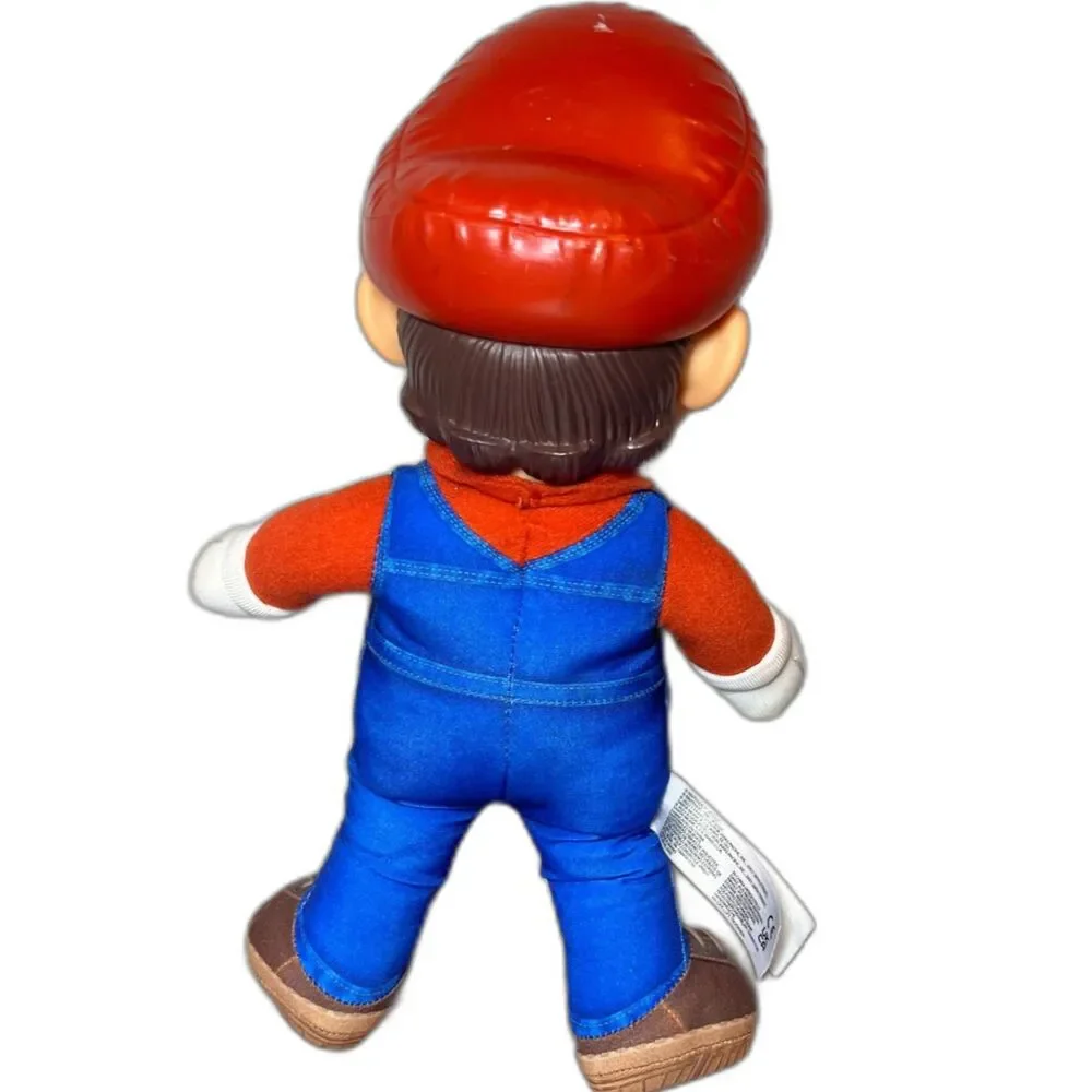 Nintendo Super Mario Plush Doll Jakks Pacific Posable Stuffed Toy Vinyl Head 15